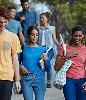 Students Walking Outdoors
