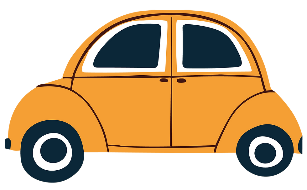 Orange Vintage Car