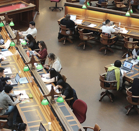 Students studying individually in a library, representing Tiger Crest Educational Consulting’s commitment to empowering students and families through personalized guidance