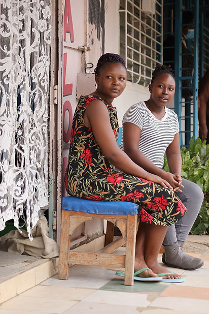 Women Sitting Outside