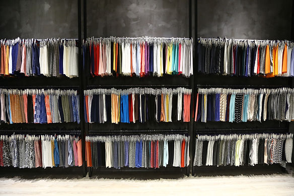 Fabric Samples on Hangers