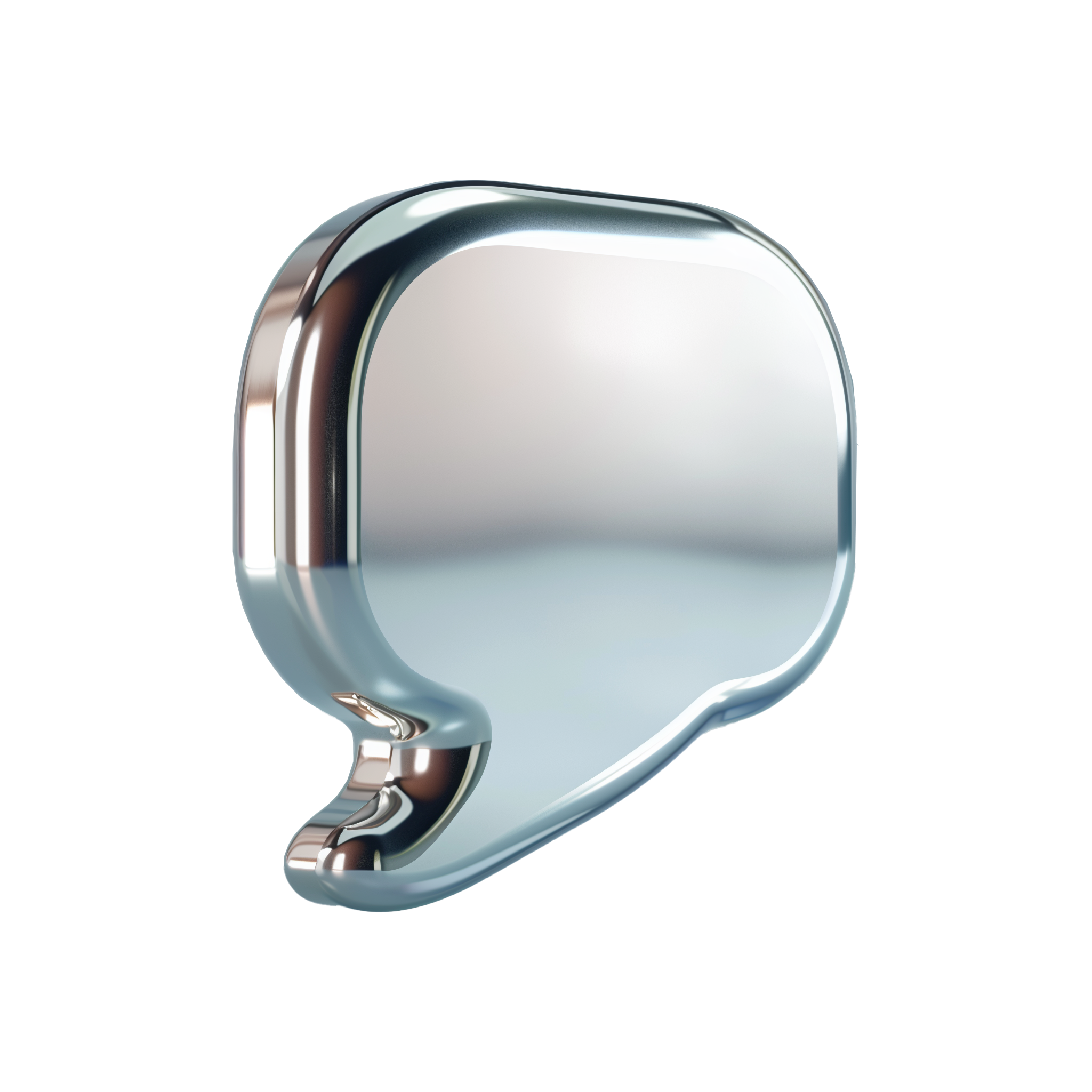 Metallic Speech Bubble