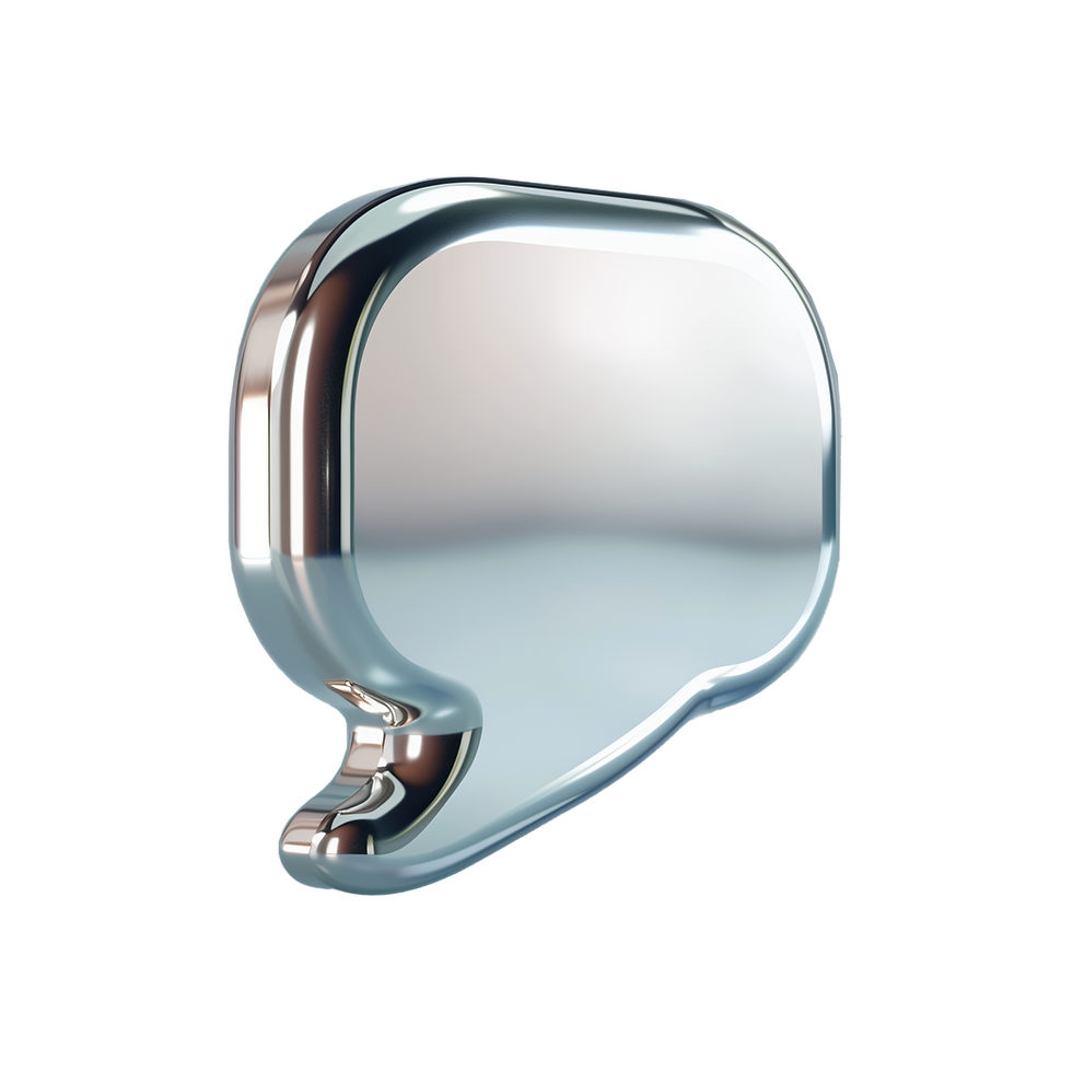 Metallic Speech Bubble