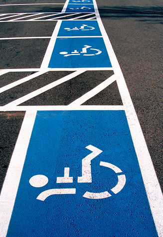 Parking spaces for handicapped drivers