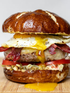 Hamburguesa de huevo frito