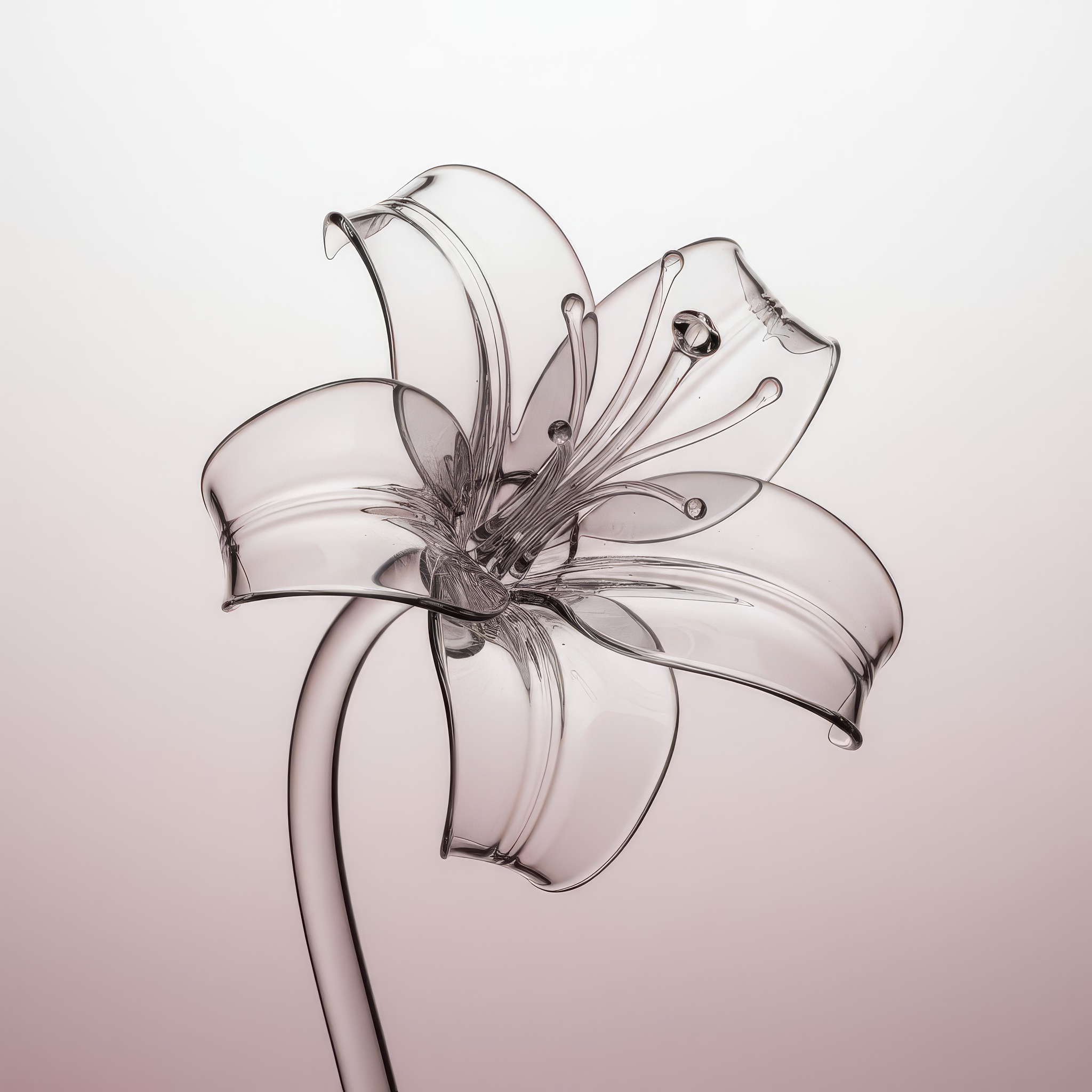 Transparent Glass Flower