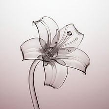 Transparent Glass Flower
