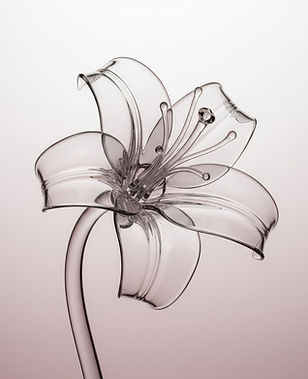 Transparent Glass Flower