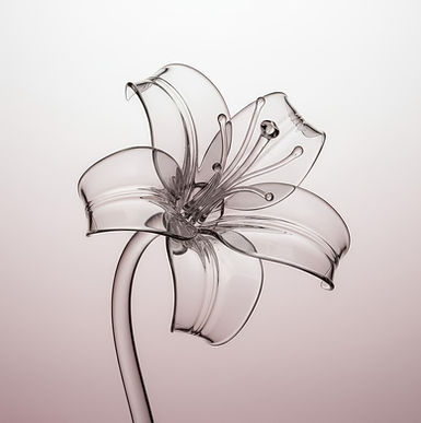 Transparent Glass Flower