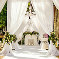 Elegant outdoor wedding setup