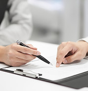 Pointing Pen and Finger on Document