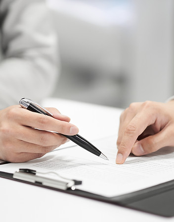 Pointing Pen and Finger on Document