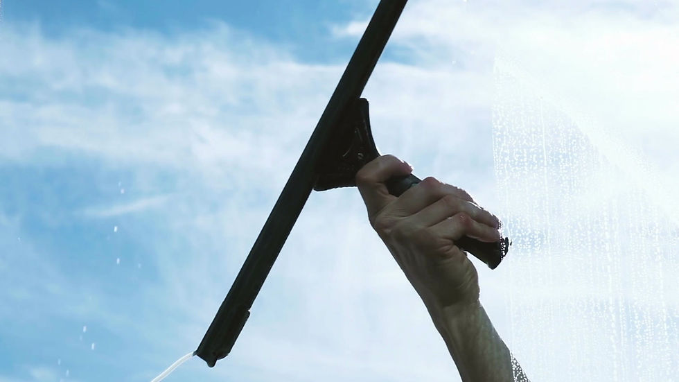 Window Cleaning in Progress