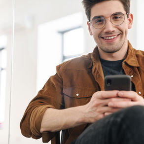 man with his phone