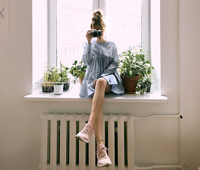 Frau fotografiert