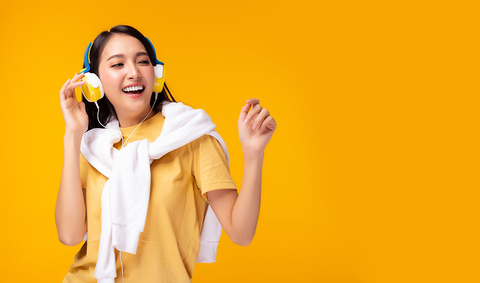 Woman Wearing Headphones