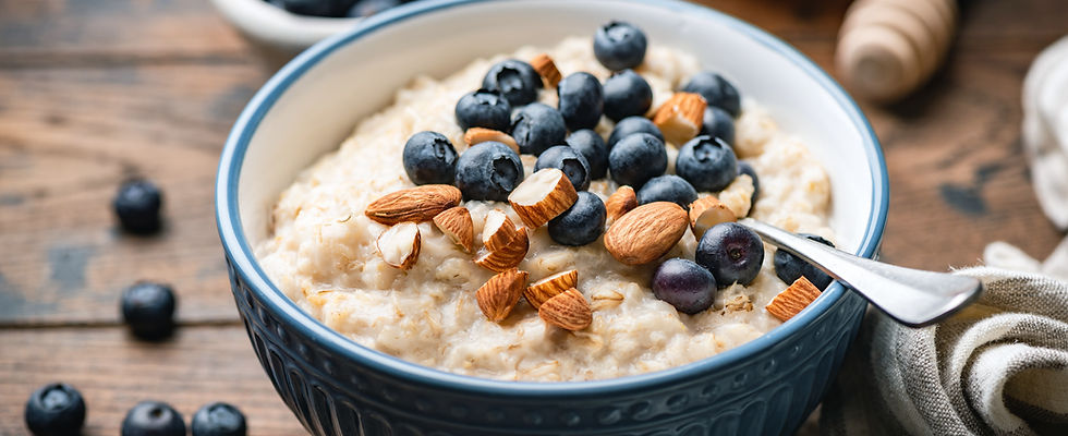 Oats with toppings