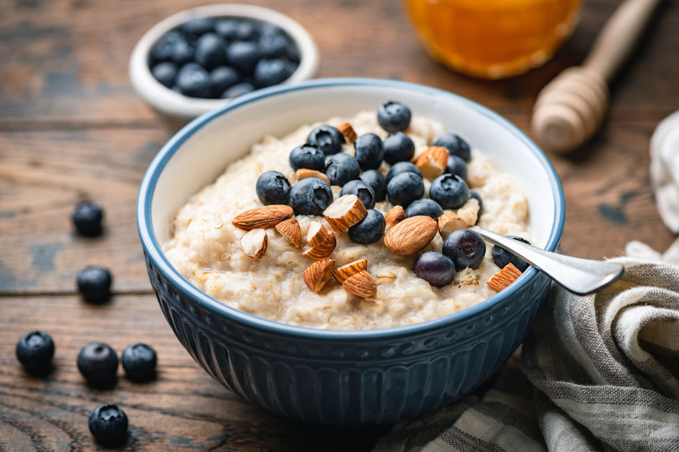 Oats with toppings