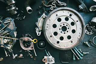 Various mechanical parts scattered