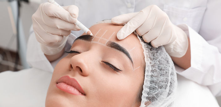 Permanent Eyebrows Makeup in Progress