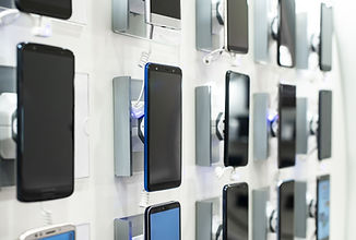Exhibición en tienda de teléfonos celula