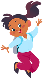 Excited Jumping Girl