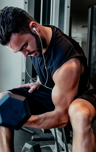 Man Lifting Dumbbell