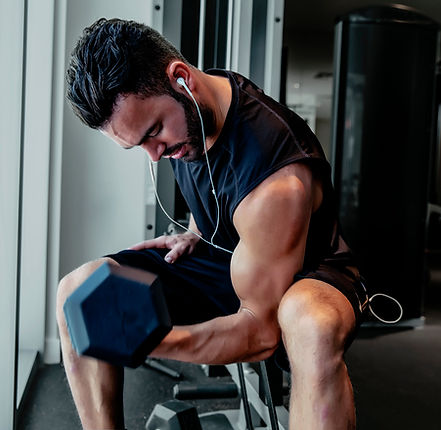 Man Lifting Dumbbell