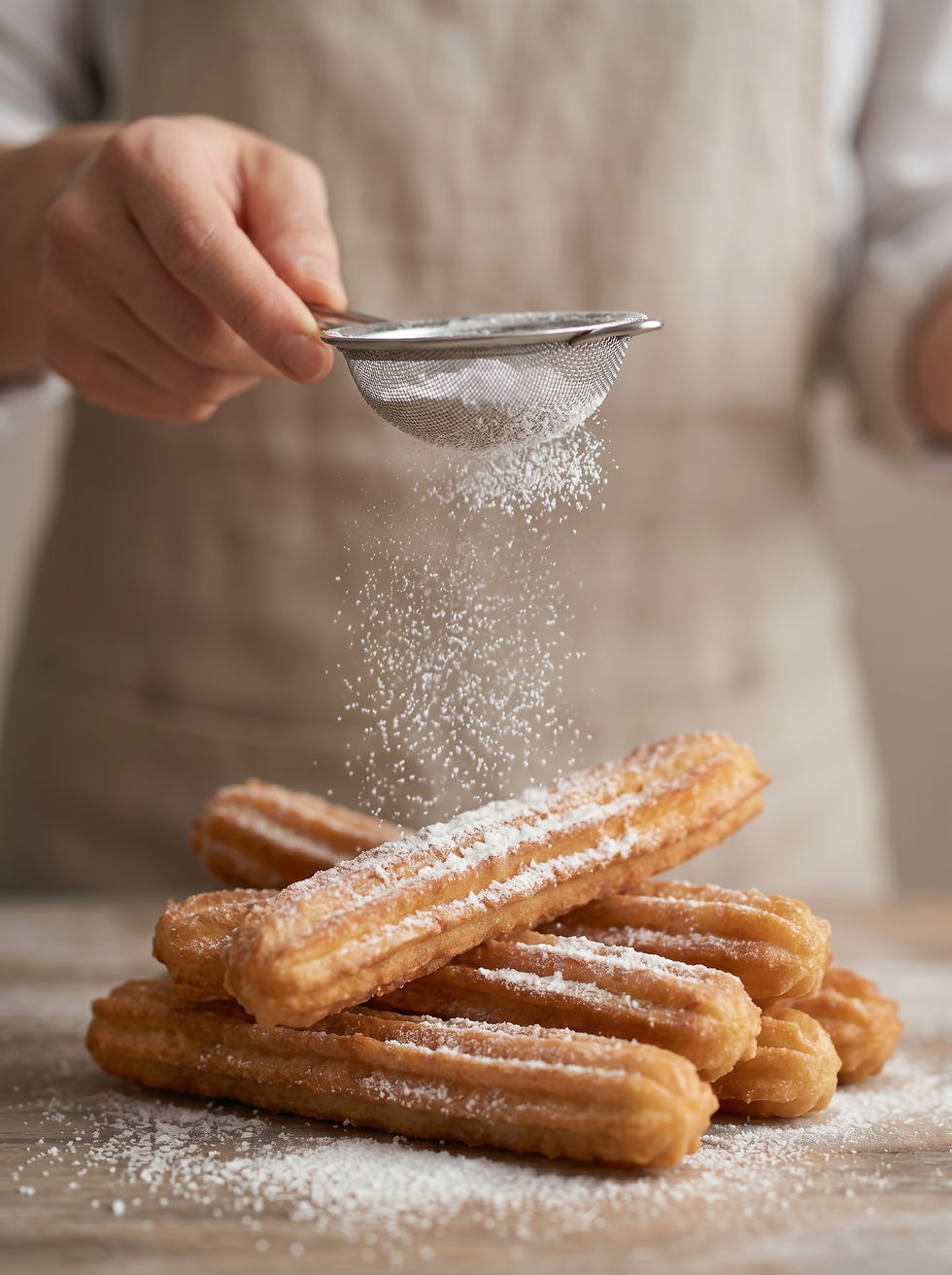 Sprinkling Powdered Sugar