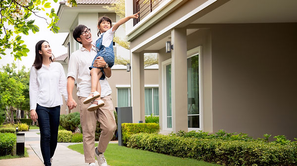 Family Walking Around the Neighborhood