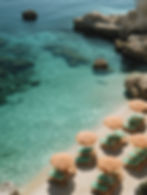 Chaises longues de plage