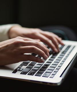 Typing on Laptop