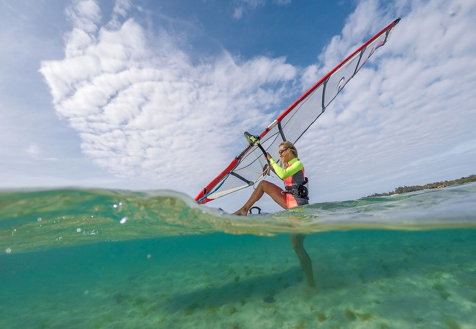 Windsurfing On Ocean