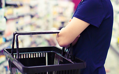 Person Carrying Shopping Cart