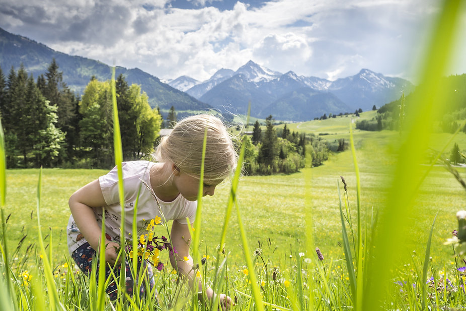 Girl Picking Flowers