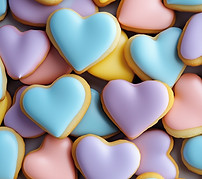 Colorful Heart Cookies