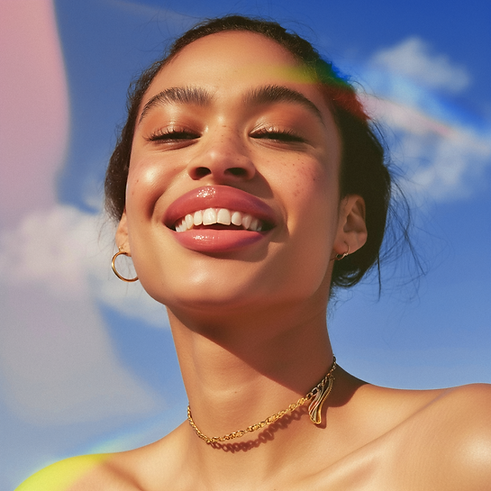 Smiling Woman Outdoors