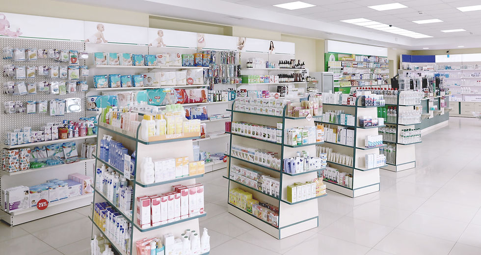 Etagères intérieures de pharmacie