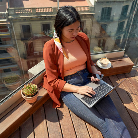 Working on Rooftop