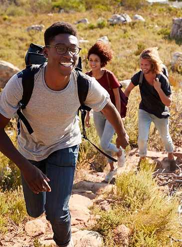 Group Hiking Outdoors