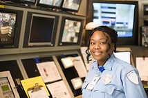 Security Guard in Surveillance Room