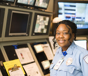 Security Guard in Surveillance Room