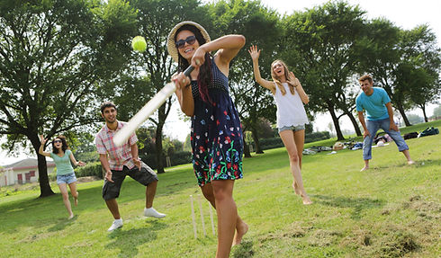Playing Cricket in the Park
