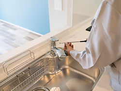 キッチン 水栓の点検 修理