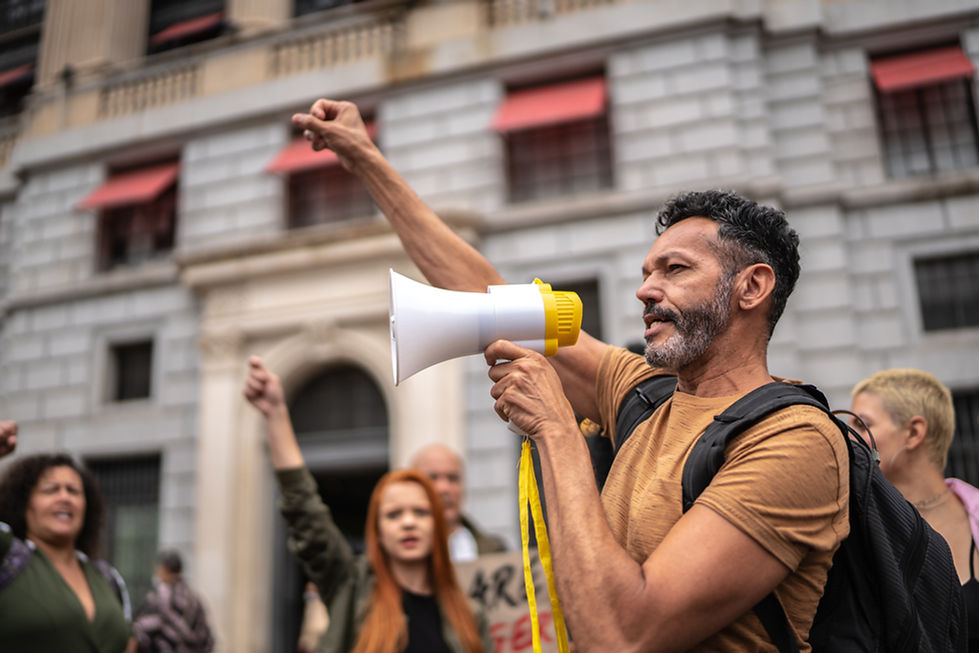 Protest With Megaphone