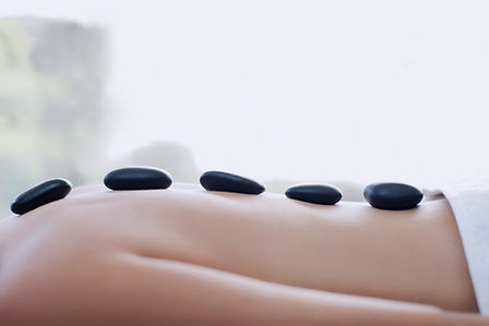 Hot stone therapy session