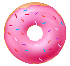 Pink Donut Illustration