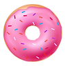 Pink Donut Illustration