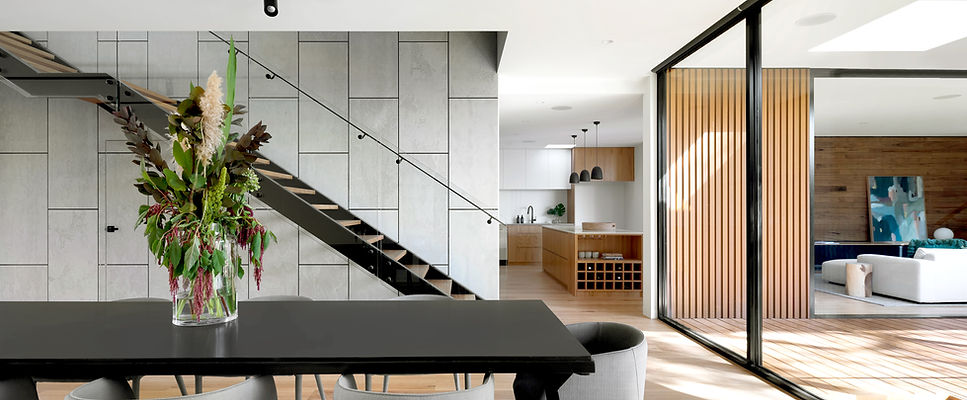 Modern dining table in an elegant home