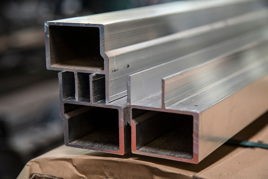 Close-Up Of Metallic Girders At Construction Site
